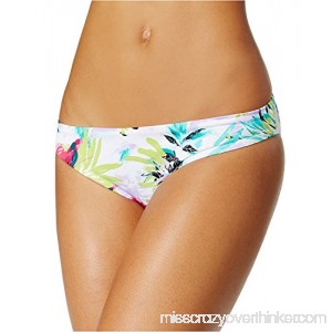 Bar III Women's Tropical Cheeky Hipster Bikini Bottom White Multi B07D348PKQ